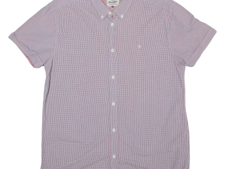 WRANGLER Mens Shirt Red Gingham XL For Discount