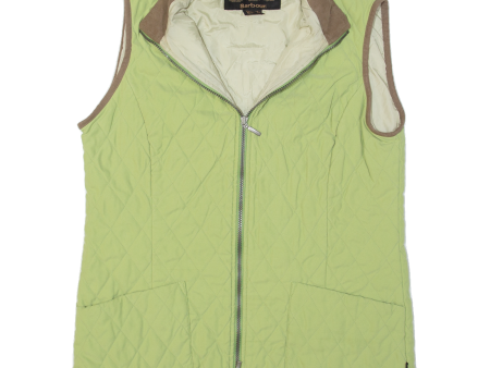 BARBOUR Womens Quilted Gilet Green 90s UK 14 For Sale