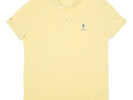 US POLO ASSN Mens Polo Shirt Yellow S Online now