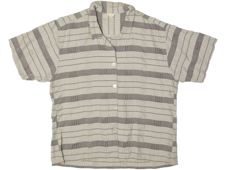 Womens Shirt Beige 90s Striped UK 14 For Sale