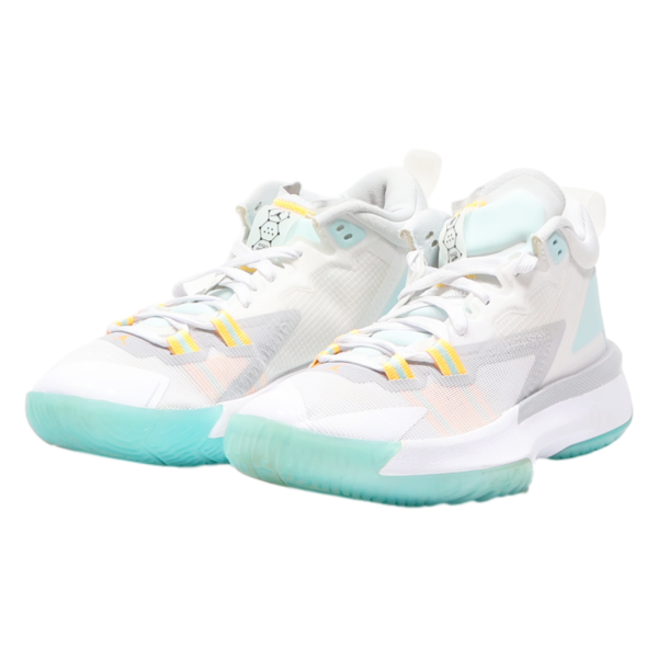 AIR JORDAN Zion 1 High Top Trainers White Synthetic Womens UK 5 Discount