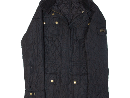 BARBOUR Womens Quilted Jacket Black UK 10 For Cheap