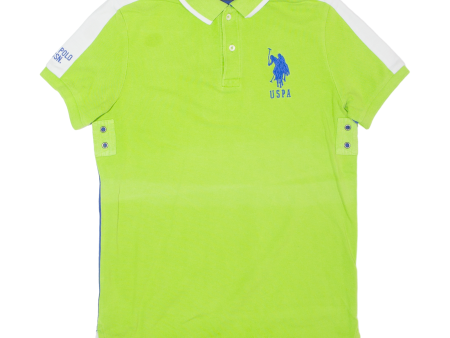 US POLO ASSN #3 Slim Fit Mens Polo Shirt Green S Discount