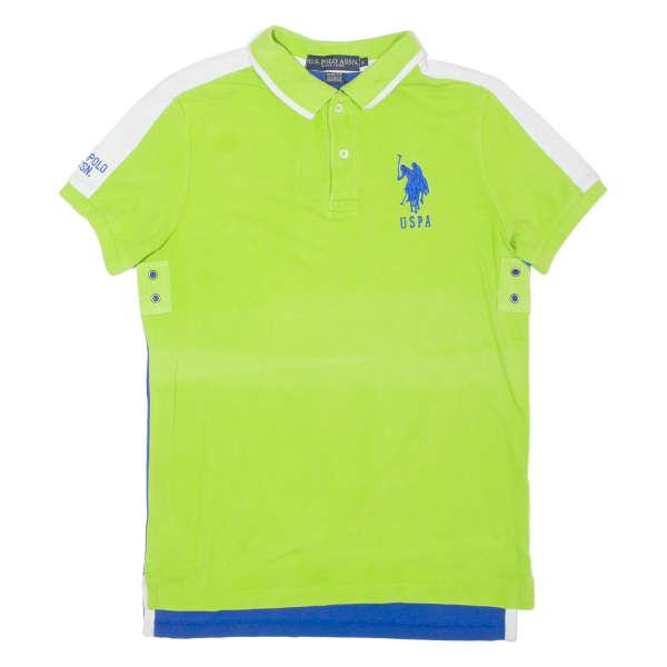 US POLO ASSN #3 Slim Fit Mens Polo Shirt Green S Discount