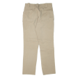 THE HERMIT TO ENDURE Mens Trousers Beige Slim Straight W30 L28 on Sale