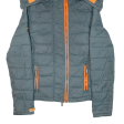 SUPERDRY Insulated Womens Puffer Jacket Blue Nylon Hooded S Online now