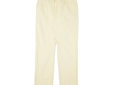 CLAY FERRY Pleated Womens Trousers Yellow Regular Straight W32 L34 Supply