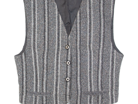 Womens Blazer Waistcoat Black 90s Striped M Discount