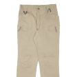 THE HERMIT TO ENDURE Mens Trousers Beige Slim Straight W30 L28 on Sale