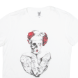 AXOO Skellington Woman Mens T-Shirt White S For Cheap