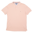 TOMMY HILFIGER Slim Fit Mens Polo Shirt Pink 2XL Supply