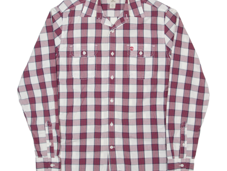 TIMBERLAND Mens Shirt Red Check Long Sleeve S Online Hot Sale