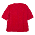 DELMOD Womens Blouse Shirt Red 90s L For Discount