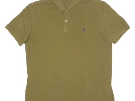 US POLO ASSN Mens Polo Shirt Green 2XL Cheap