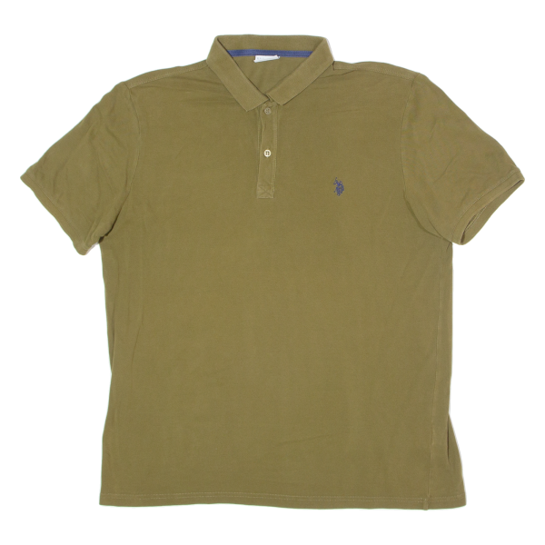 US POLO ASSN Mens Polo Shirt Green 2XL Cheap