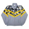 SAM MODEN Mens Shell Jacket Grey Crazy Pattern XL Supply