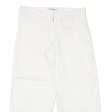 S MAX MARA Crop Womens Trousers White Relaxed Straight W28 L24 Fashion