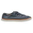 TOMMY HILFIGER Low Top Trainers Blue Canvas Womens UK 6 Online now