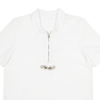 Womens Blouse Shirt White Collared M For Sale