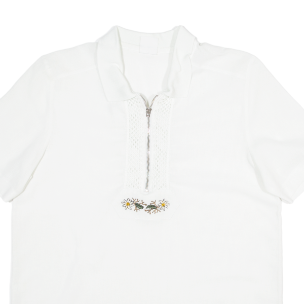 Womens Blouse Shirt White Collared M For Sale