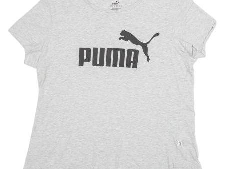 PUMA Womens T-Shirt Grey UK 16 Supply