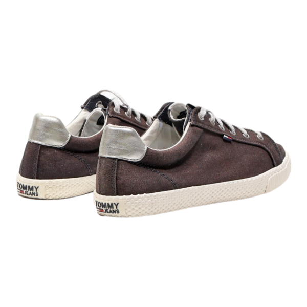 TOMMY HILFIGER Low Top Trainers Brown Canvas Womens UK 7 Online