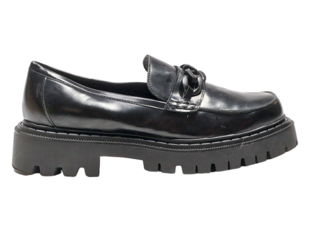 ALDO Platform Shoes Black Leather Womens UK 6 Online Hot Sale