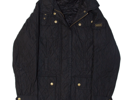 BARBOUR Womens Quilted Jacket Black UK 12 on Sale