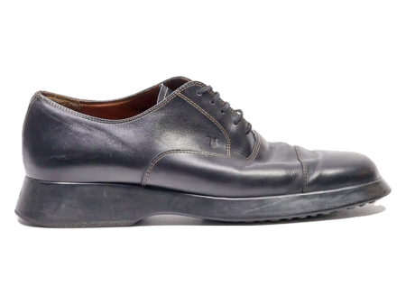 TODS Oxford Shoes Black Leather Mens UK 8 Discount