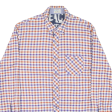 REPLAY Mens Shirt Orange Check Long Sleeve M For Cheap