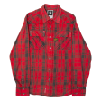 G-STAR RAW Mens Shirt Red 90s Plaid Long Sleeve L Online Sale