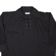 CHARLESTON Tunic Womens Puff Sleeve Shirt Black Collared 90s 2XL For Cheap