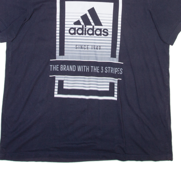 ADIDAS Mens T-Shirt Blue XL For Cheap