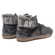 REPLAY High Top Trainers Black Leather Womens UK 5 Sale