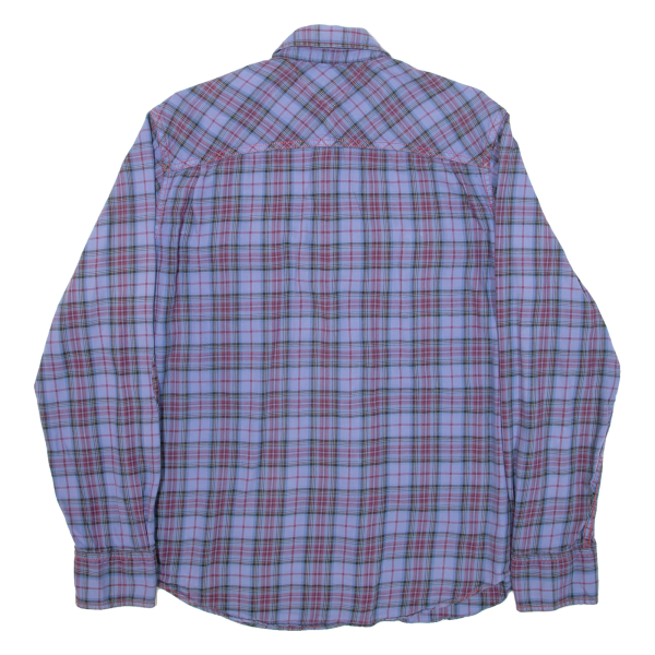 TOMMY HILFIGER Mens Shirt Purple Check Long Sleeve XL on Sale