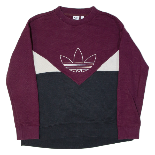 ADIDAS ORIGINALS Womens Sweatshirt Maroon UK 12 on Sale