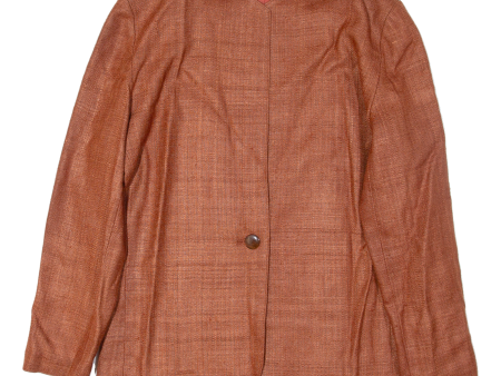 VIZIO Womens Blazer Jacket Orange 90s M Cheap