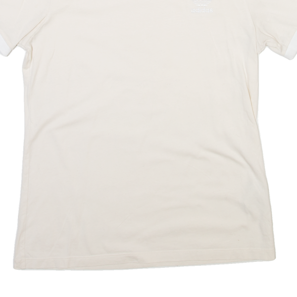 ADIDAS Womens T-Shirt Cream UK 12 Discount