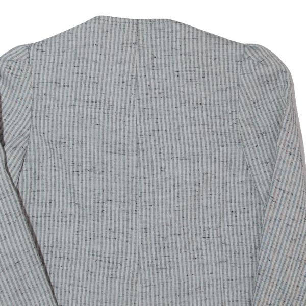 Womens Blazer Jacket Grey 90s Striped S For Discount