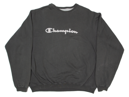 CHAMPION Mens Sweatshirt Grey 2XL Fashion