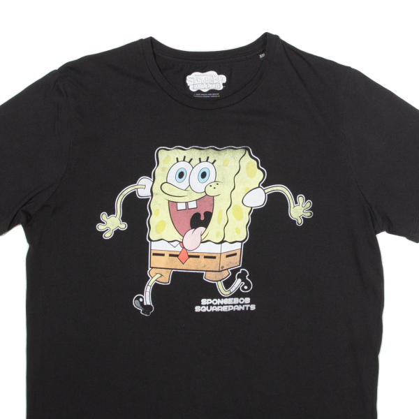 SPONGEBOB SQUAREPANTS Womens T-Shirt Black 2XL on Sale