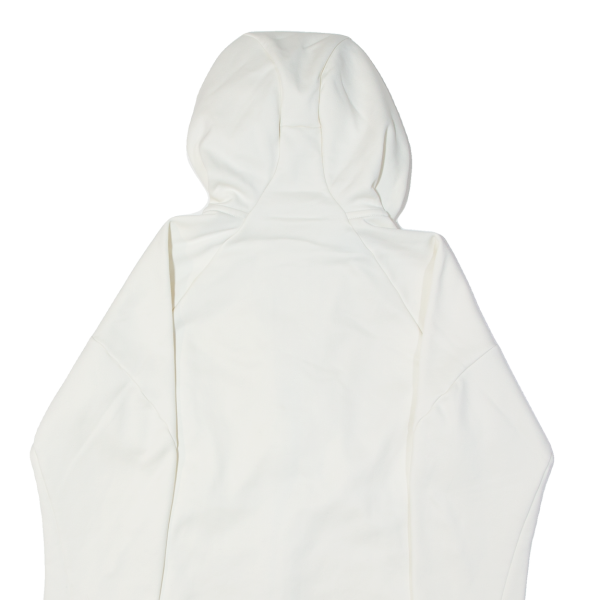 ADIDAS Fleece Lined Womens Jacket Cream Hooded UK 12 For Sale