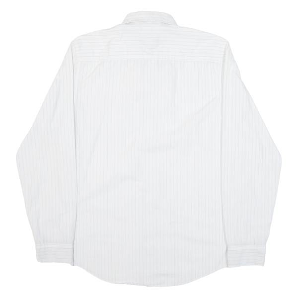 CALVIN KLEIN JEANS Mens Shirt White Striped Long Sleeve S Online now