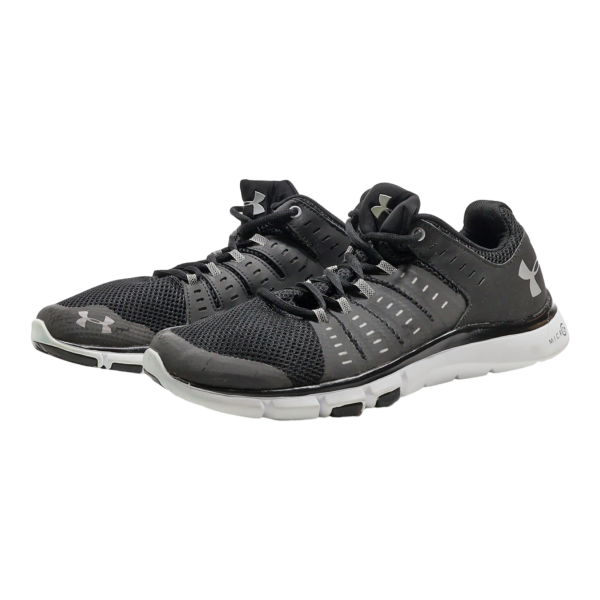 UNDER ARMOUR Micro G Sneaker Trainers Black Leather Mens UK 9 For Discount