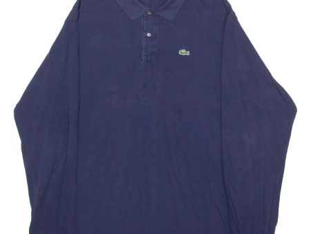 LACOSTE Mens Polo Shirt Blue Long Sleeve 3XL on Sale