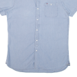 TOMMY HILFIGER Mens Shirt Blue Pinstripe L Online Sale