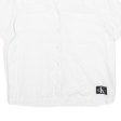 CALVIN KLEIN JEANS Womens Plain Shirt White S on Sale