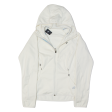 ADIDAS Fleece Lined Womens Jacket Cream Hooded UK 12 For Sale