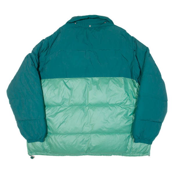 ADIDAS Mens Puffer Jacket Green Colourblock 2XL Discount