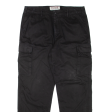 TRAILER Cargo Mens Trousers Black Regular Tapered W38 L32 Online